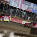 Tim McCreadie and Bobby Pierce in the Silver Dollar Nationals at I-80 Speedway - LOLMDS 2877