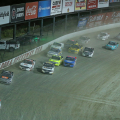 Chase Briscoe leads in the Eldora Dirt Derby - NASCAR Truck Series - Eldora Speedway