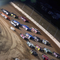 Four wide salute at Mansfield Motor Speedway - Dirt Million - Lucas Oil Late Model Dirt Series 5053