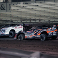 Chris Madden and Ricky Weiss at Knoxville Raceway in the Lucas Oil Late Model Nationals - LOLMDS 6991