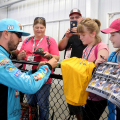 Kyle Busch signs autographs for NASCAR fans at Richmond Raceway