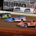 Jimmy Owens, Brandon Sheppard and Mike Marlar in the Dirt Track World Championship at portsmouth Raceway Park - Lucas Oil Late Models 9307
