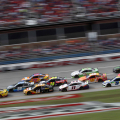 Joey Logano leads Alex Bowman and Clint Bowyer at Talladega Superspeedway - NASCAR Cup Series