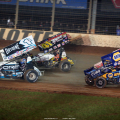 Jacob Allen, David Gravel and Brad Sweet on The Dirt Track at Charlotte - World of Outlaws Sprint Car Series 1089