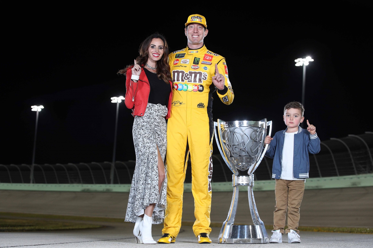 Kyle Busch, wife Samantha Busch, son Brexton Busch - 2019 NASCAR Cup Series champion