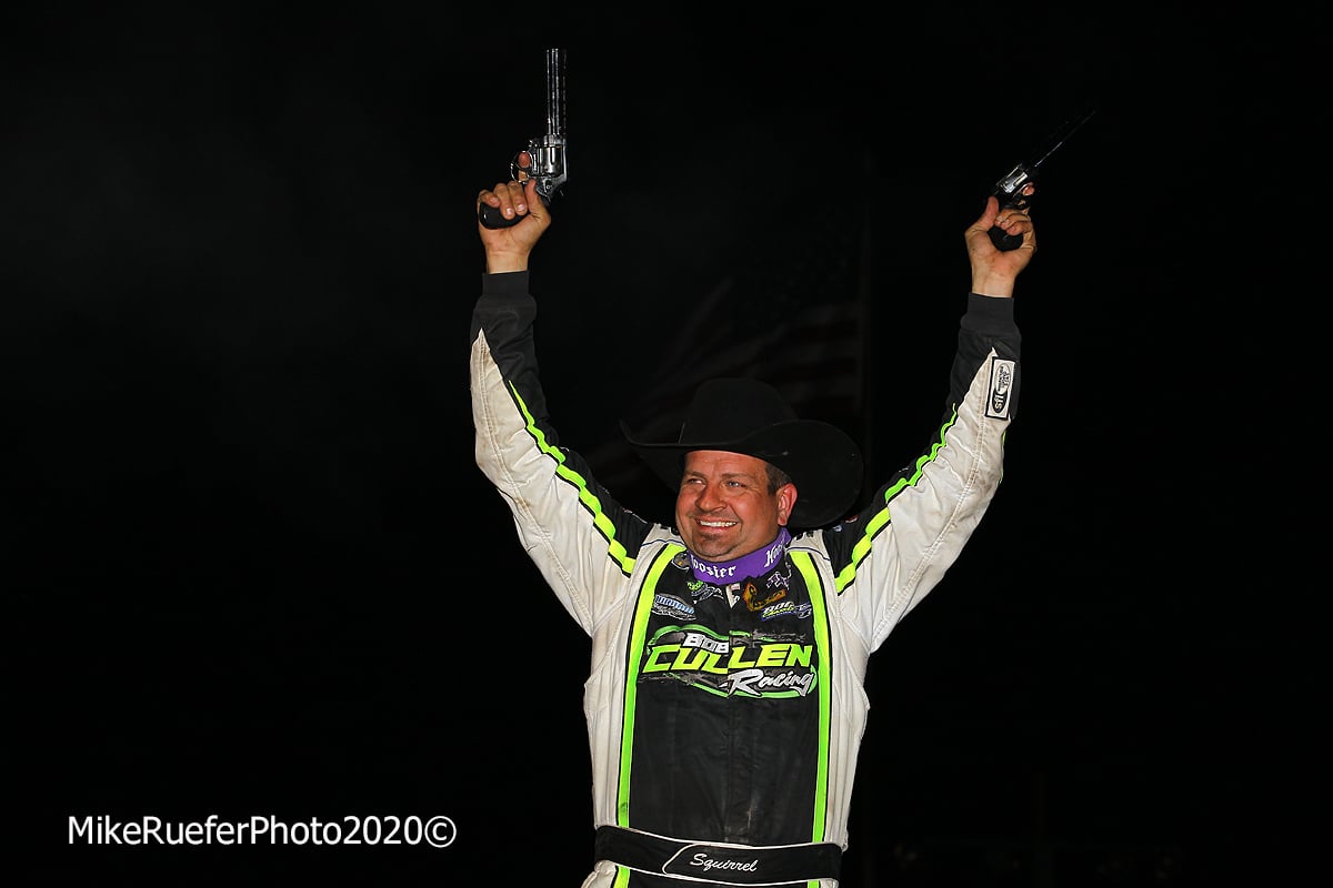 Brian Shirley in victory lane at Arizona Speedway - Wild West Shootout