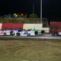 Tim Dohm, Brandon Sheppard, Jonathan Davenport and Mike Marlar at East Bay Raceway Park - Lucas Oil Late Model Dirt Series 3851