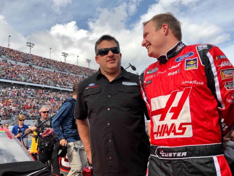 Tony Stewart and Cole Custer