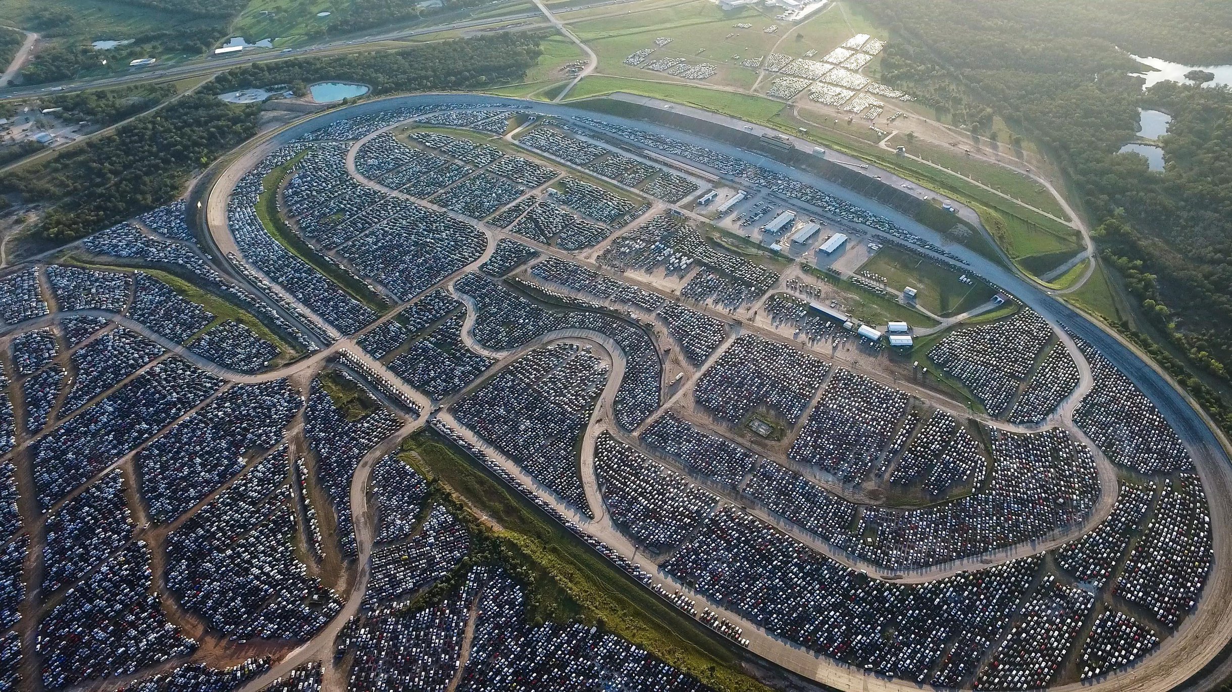 Copart Yard at the Texas World Speedway racing grounds following
      Hurricane Harvey.