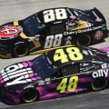 Jimmie Johnson and Alex Bowman at Bristol Motor Speedway - NASCAR Cup Series