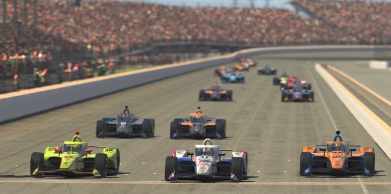 Simon Pagenaud, Graham Rahal, Lando Norris - INDYCAR iRacing at Indianapolis Motor Speedway