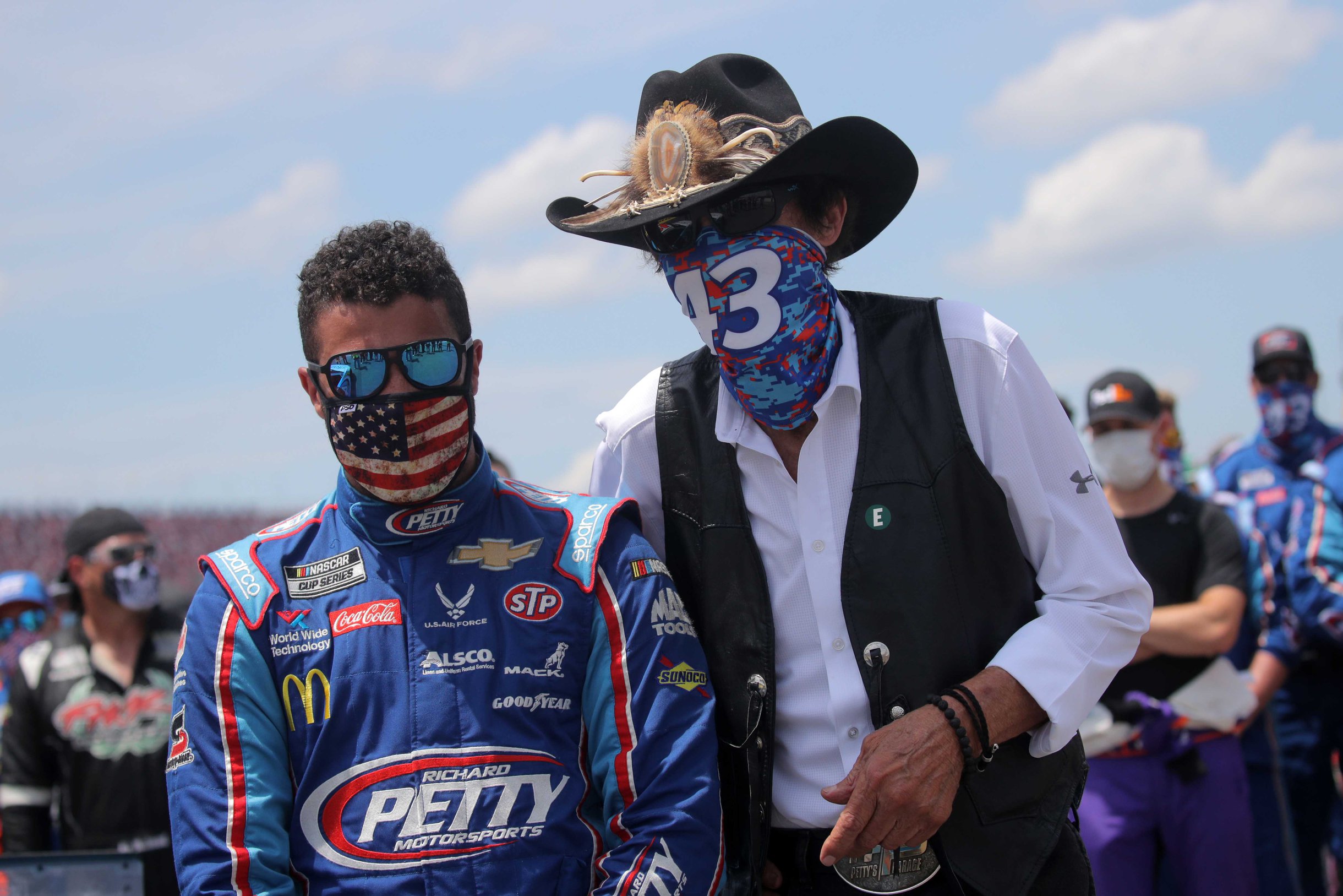 Bubba Wallace and Richard Petty at Talladega Superspeedway - NASCAR Cup Series