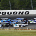 Daniel Suarez, Ryan Preece, Matt Kenseth, Corey LaJoie and Ty Dillon at Pocono Raceway - NASCAR Cup Series