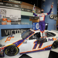 Denny Hamlin in victory lane at Homestead-Miami Speedway - NASCAR Cup Series
