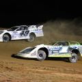Jonathan Davenport and Tyler Erb at Muskingum County Speedway - Lucas Oil Late Model Dirt Series 7843