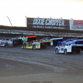 Scott Bloomquist, Jimmy Owens, Billy Moyer Jr and Jonathan Davenport at I-80 Speedway - Lucas Oil Late Model Dirt Series 0109