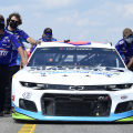 Bubba Wallace and Richard Petty Motorsports on the grid at Michigan International Speedway - NASCAR Cup Series