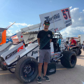 Kyle Larson - Dirt Sprint Car at Huset's Speedway