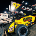 Kyle Larson and Aaron Reutzel at Knoxville Raceway - World of Outlaws