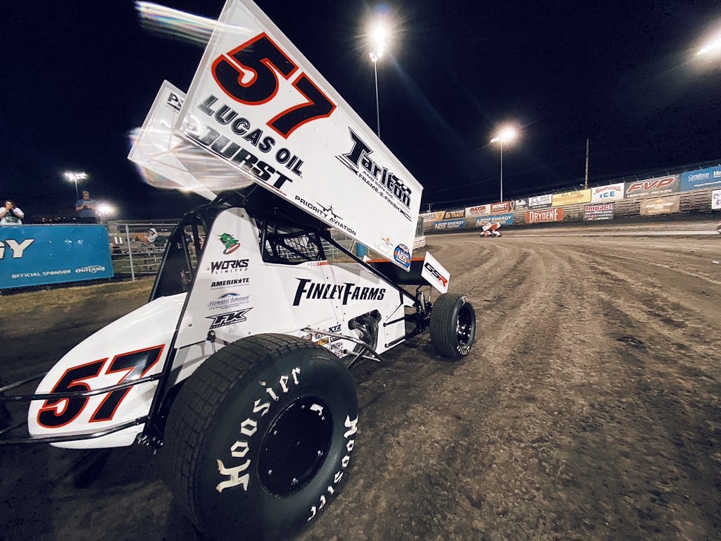 Kyle Larson at Knoxville Raceway - World of Outlaws Sprint Car Series