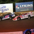 Mike Marlar and Bobby Pierce on the cushion at Florence Speedway - Lucas Oil Series 1598