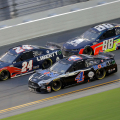 William Byron, Alex Bowman and Kevin Harvick at Daytona International Speedway - NASCAR Cup Series