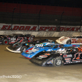 Four wide salute at Eldora Speedway - Dirt Late Models