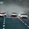 Justin Haley, Noah Gragson and Harrison Burton on the Charlotte Roval - NASCAR Xfinity Series - Rain Racing