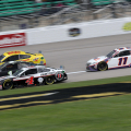 Kevin Harvick, Kurt Busch, Joey Logano and Denny Hamlin at Kansas Speedway - NASCAR Cup Series