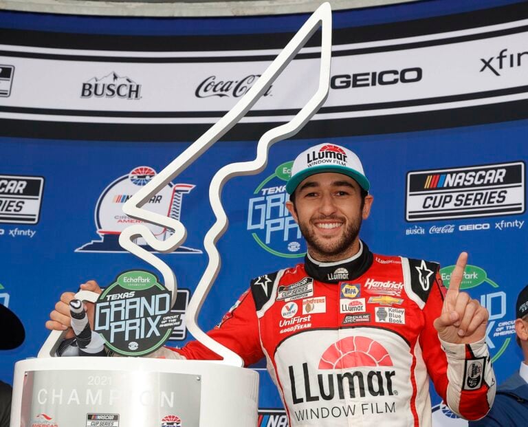 Chase Elliott in victory lane at Circuit of the Americas - COTA - NASCAR Cup Series