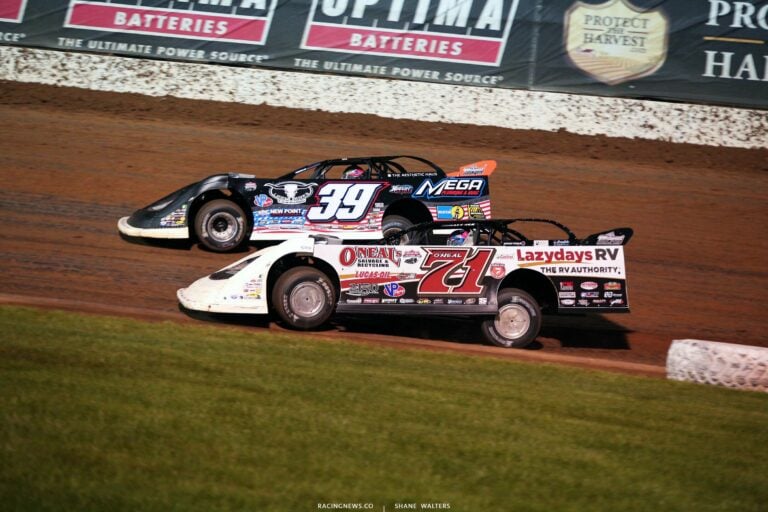 Hudson O'Neal and Tim McCreadie at Lucas Oil Speedway - Lucas Late Models 6386
