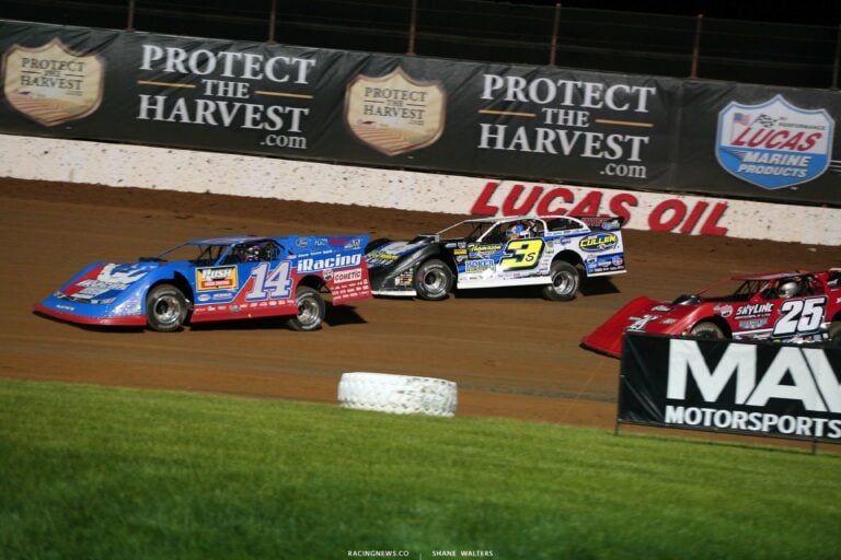 Josh RIchards, Brian Shirley and Shane Clanton - Lucas Oil Speedway - Lucas OIl Late Model Dirt Series 6009