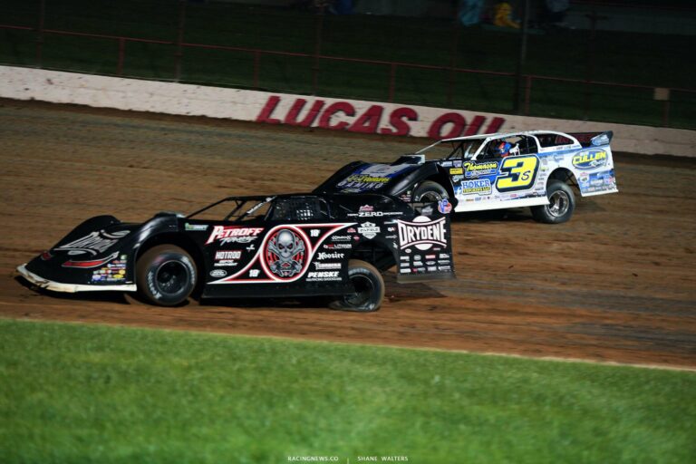 Scott Bloomquist and Brian Shirley - Dirt Late Model Racing - Lucas Oil Speedway 5985