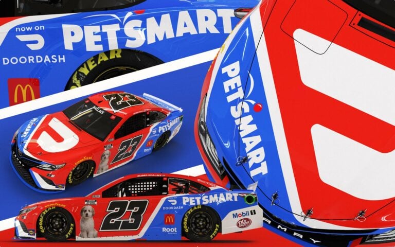 Bubba Wallace - DoorDash - PetSmart - Asher - NASCAR paint scheme