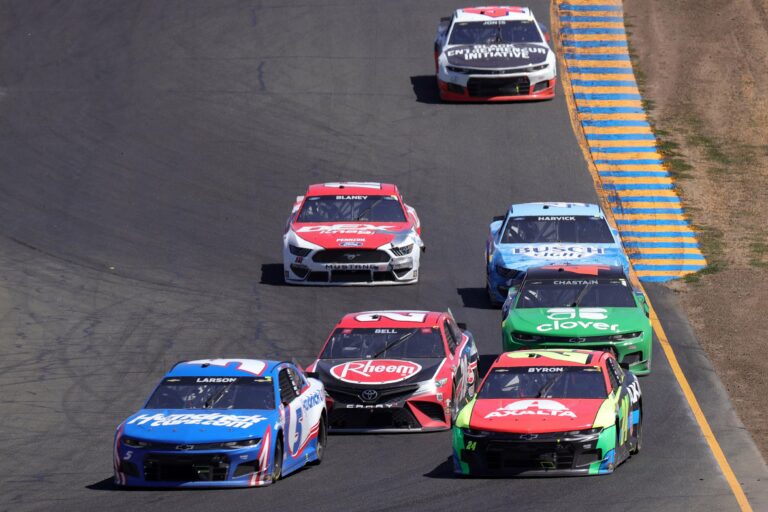 Kyle Larson, William Byron, Christoper Bell, Ross Chastain, Ryan Blaney at Sonoma Raceway - NASCAR Cup Series