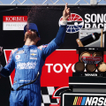 Kyle Larson spits wine in victory lane at Sonoma Raceway - NASCAR Cup Series