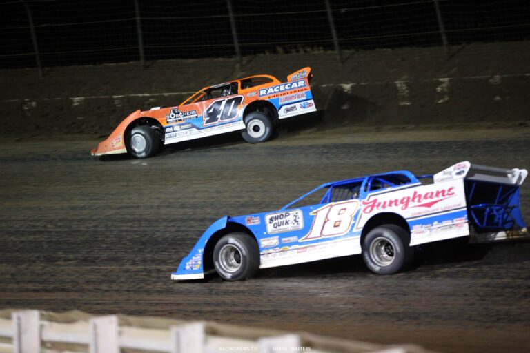 Kyle Bronson, Chase Junghans - I-80 Speedway - Dirt Late Model Racing 8333