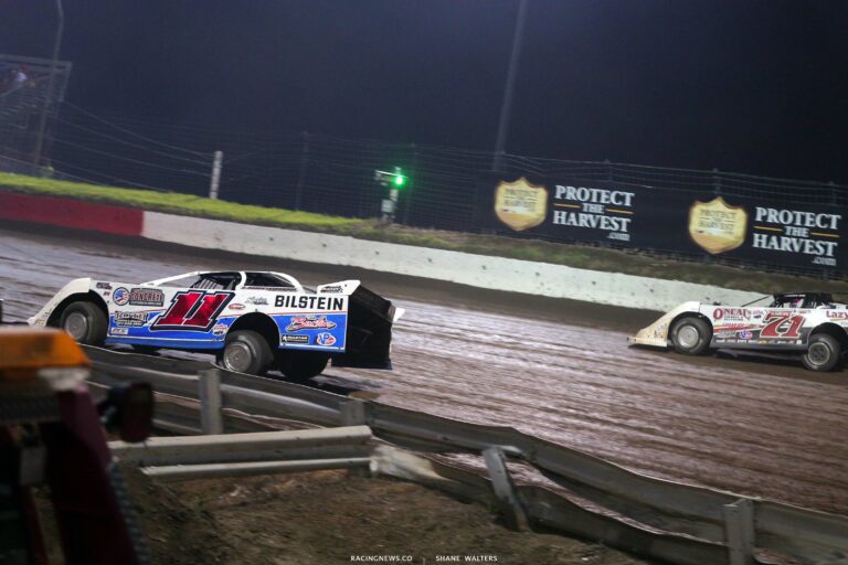 Spencer Hughes and Hudson O'Neal at I-80 Speedway - Lucas Oil Late Model Dirt Series 7954