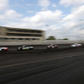 Tanner Gray, Hailie Deegan - Knoxville Raceway Dirt Track - NASCAR Truck Series