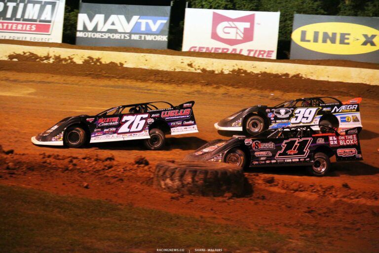 Brandon Overton, Tim McCreadie and Josh Rice - Dirt Late Models - Florence Speedway - North South 100 8558
