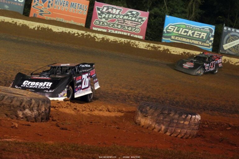 Brandon Overton and Josh Rice - North South 100 at Florence Speedway - LOLMDS 8589
