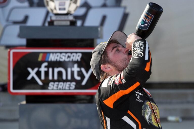 Noah Gragson in victory alen - NASCAR Xfinity Series - Richmond Raceway