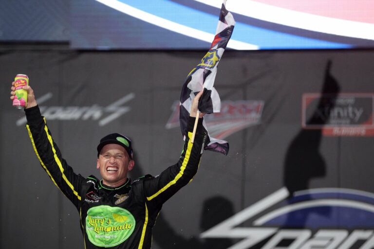 Brandon Brown in victory lane at Talladega Superspeedway - NASCAR Xfinity Series
