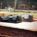 Jonathan Davenport and Jimmy Owens - Dirt Late Model Sparks - Rome Speedway A35I0629