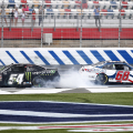 Ty Gibbs, Brandon Brown spin on the Charlotte ROVAL - NASCAR Xfinity Series