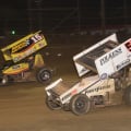 Donny Schatz and Kyle Larson - Volusia Speedway Park - World of Outlaws Sprint Car Series