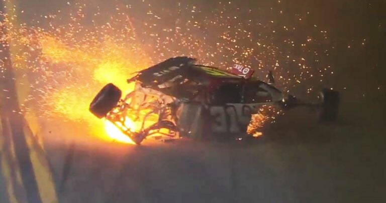 Myatt Snider crashes at Daytona International Speedway - NASCAR Xfinity Series