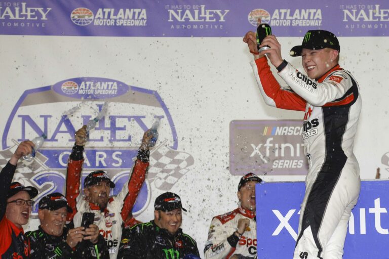 Ty Gibbs in victory lane - Atlanta Motor Speedway - NASCAR Xfinity Series