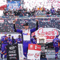 Denny Hamlin in victory lane at Richmond Raceway - NASCAR Cup Series