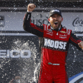 Ross Chastain in victory lane - Talladega Superspeedway - NASCAR Cup Series